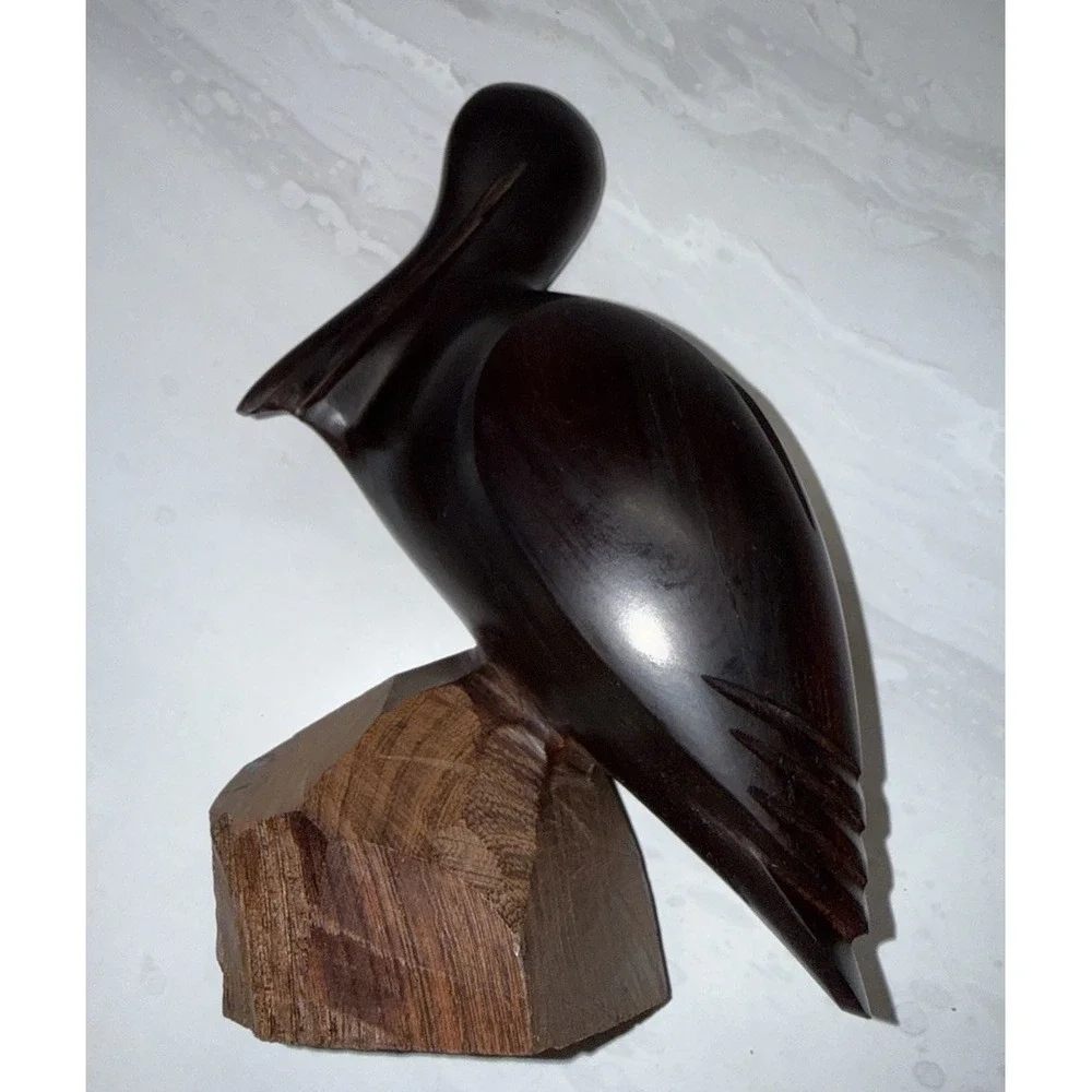 Vintage 1970's Hand Carved 9